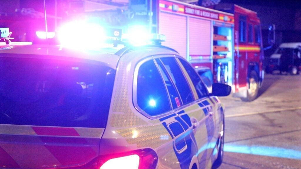 Kent Fire And Rescue Service Was Called To A Crash Involving Two Cars On Hartfield Road, Edenbridge